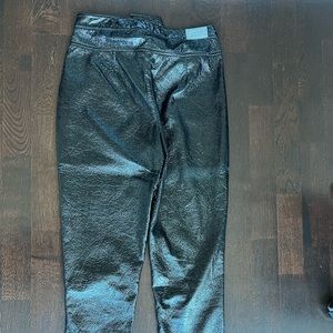 Faux leather pants